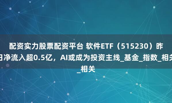 配资实力股票配资平台 软件ETF（515230）昨日净流入超0.5亿，AI或成为投资主线_基金_指数_相关